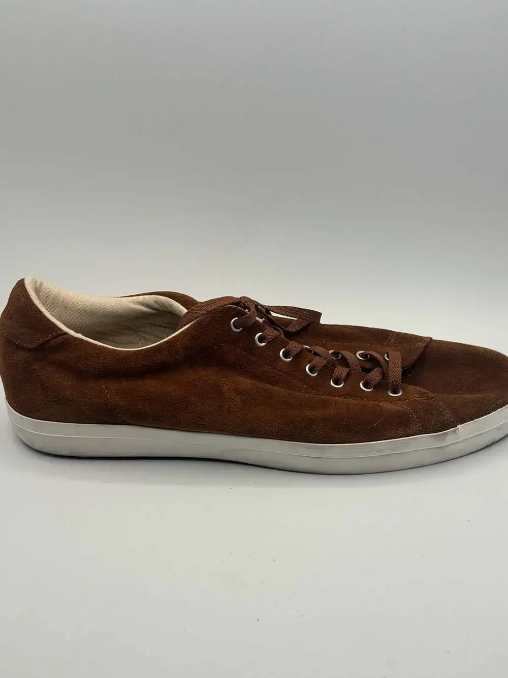 Polo Ralph Lauren Longwood Brown Suede Sneaker Shoes Size 15D - See Notes